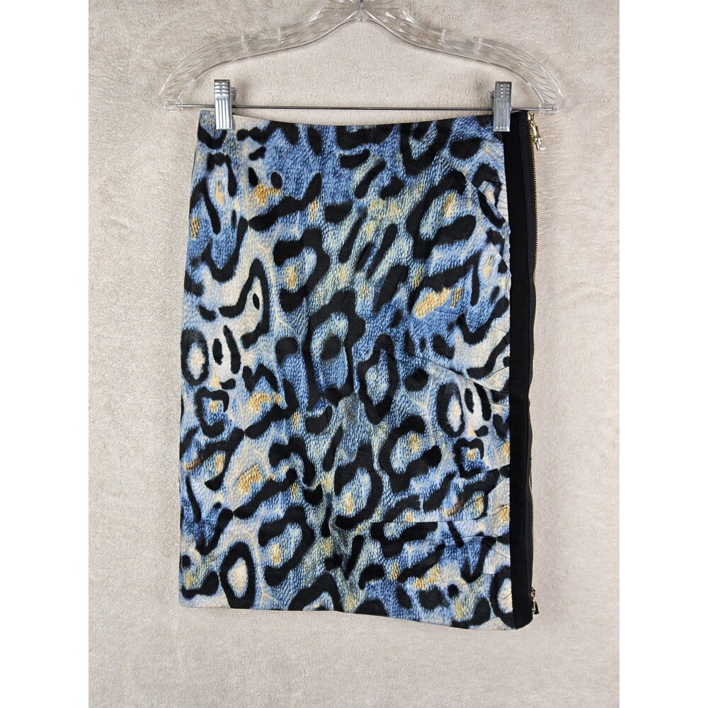 Etcetera Women's Side Zip Printed Straight Pencil Skirt Size 0